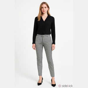 Women's Old Navy Pixie Ankle Pants Size 2 Black White Gingham